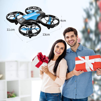 4DRC Mini Drohne für Kinder Handbetriebener RC Quadcopter mit 3 Batterien Längere Flugzeit, Höhenhaltung, Headless-Modus, Throwing GO, 3D Flip und 3 Geschwindigkeitsmodi Flugzeug für Anfänger, Blau