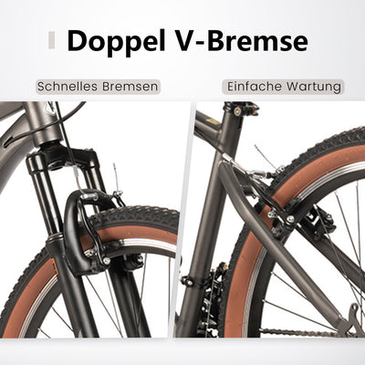 CARPAT SPORT 26 27.5 29 Zoll Mountainbike Fahrrad für Erwachsene, 21 Gang Schaltung, V-Bremsen/Dual-Scheibenbremsen, MTB Herren Damen, Jugendfahrrad