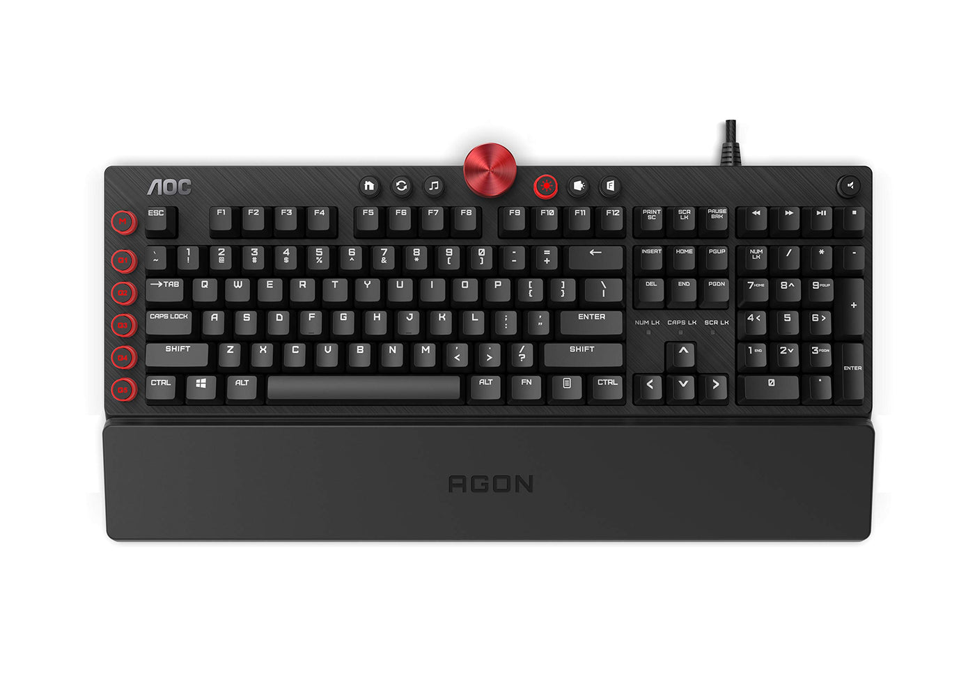 AGON AKG700 Gaming Tastatur - Französisches Layout - Cherry MX Red Switches - Anti-Ghosting - AOC G-Tools-Software - N-Key-Rollover
