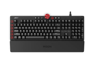 AGON AKG700 Gaming Tastatur - Französisches Layout - Cherry MX Red Switches - Anti-Ghosting - AOC G-Tools-Software - N-Key-Rollover