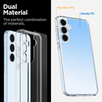 Spigen Ultra Hybrid Hülle Kompatibel mit Samsung Galaxy A55 5G -Crystal Clear