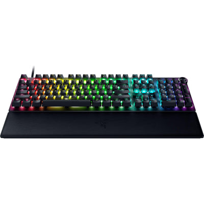 Razer Huntsman V3 Pro - Analoges optisches E-Sport-Keyboard Snap Tap & Rapid Trigger (Schnellfeuer-Modus, Multifunktionaler Drehregler, Doubleshot-PBT-Tastenkappen) DE-Layout | Schwarz