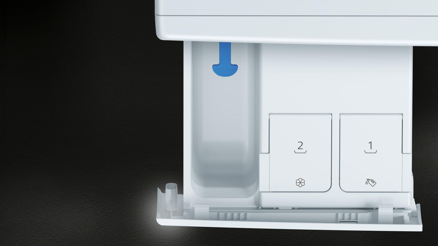Siemens WG44G2F41, iQ500, Waschmaschine 9 kg, 1400 UpM, automatische Fleckenentfernung, weniger Bügeln mit smartFinish, varioSpeed für schnelles Waschen, i-Dos, Nachlegefunktion, aquaStop, Weiß