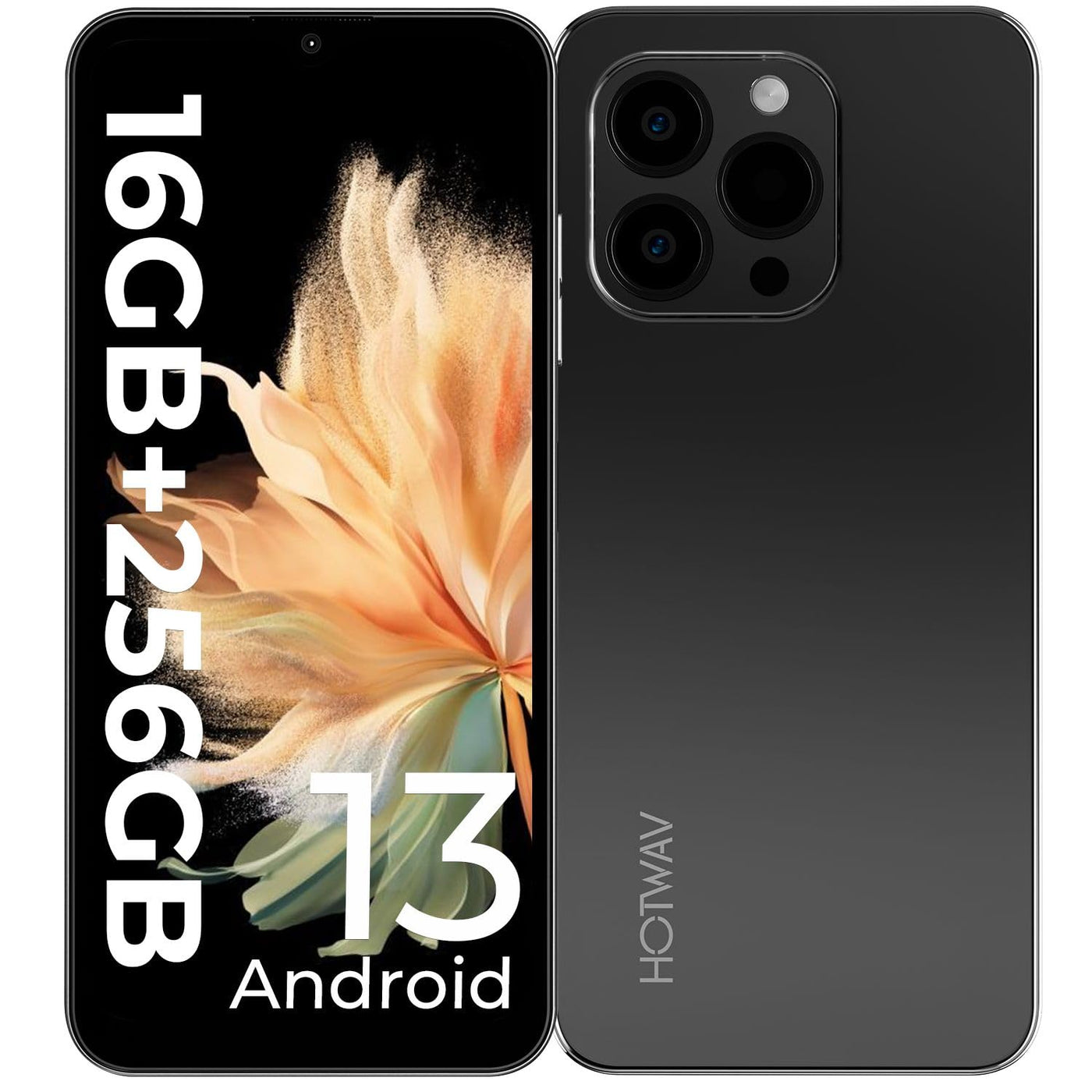 HOTWAV Note 13 PRO Smartphone Ohne Vertrag, Octa Core 8GB+256GB/1TB Erweiterbar, 5160mAh 6.6" HD+ Display Android 13 Günstig Smartphone 4G, 50MP Kamera Face ID Simlockfreie Handys, NFC, Fingerabdruck