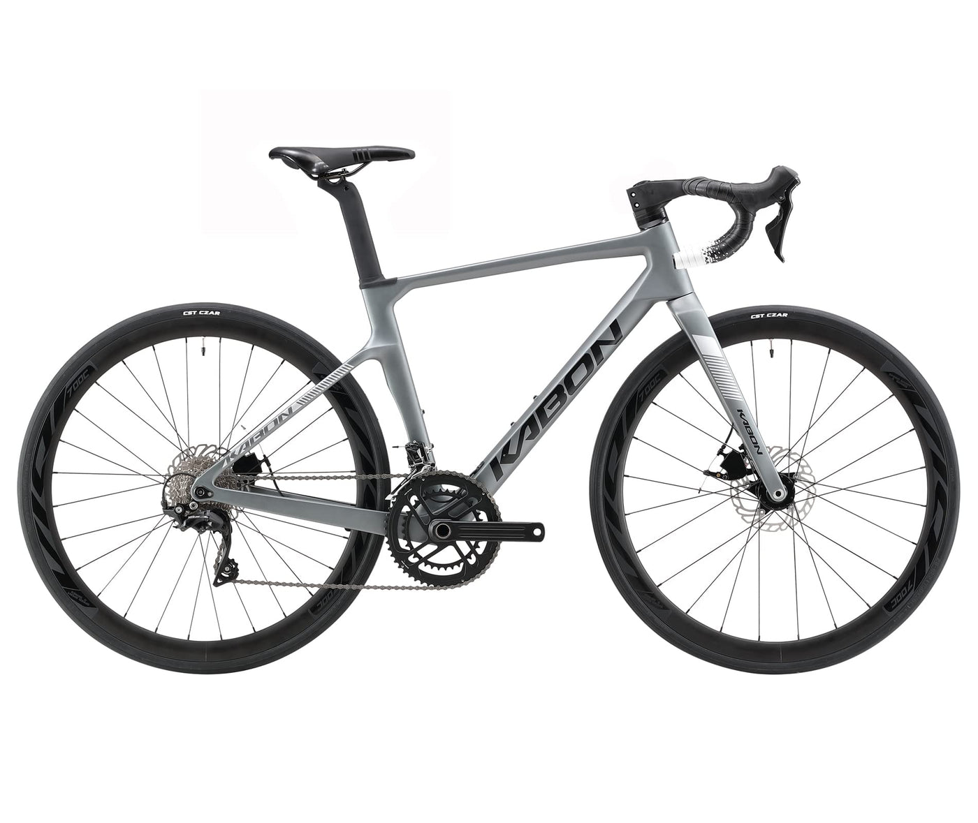 KABON Rennrad Carbon, Rennrad Herren 700c Rahmen,Gabel und Sattelstütze Lenker mit Shimano 105 R7000 22 Gänge Fahrrad Carbon rennrad für Herren Damen (Grau, 50cm)