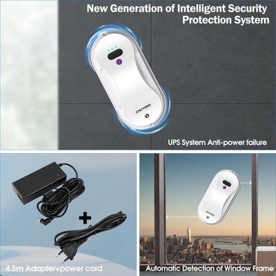 CHOVERY CL-2 Fensterputzroboter, der Fensterputzroboter Fenster Roboter mit Fernbedienung, automatischer Fensterputzer, Fensterreiniger Roboter, Glasreinigungsroboter, 3000 Pa Fenstersauger