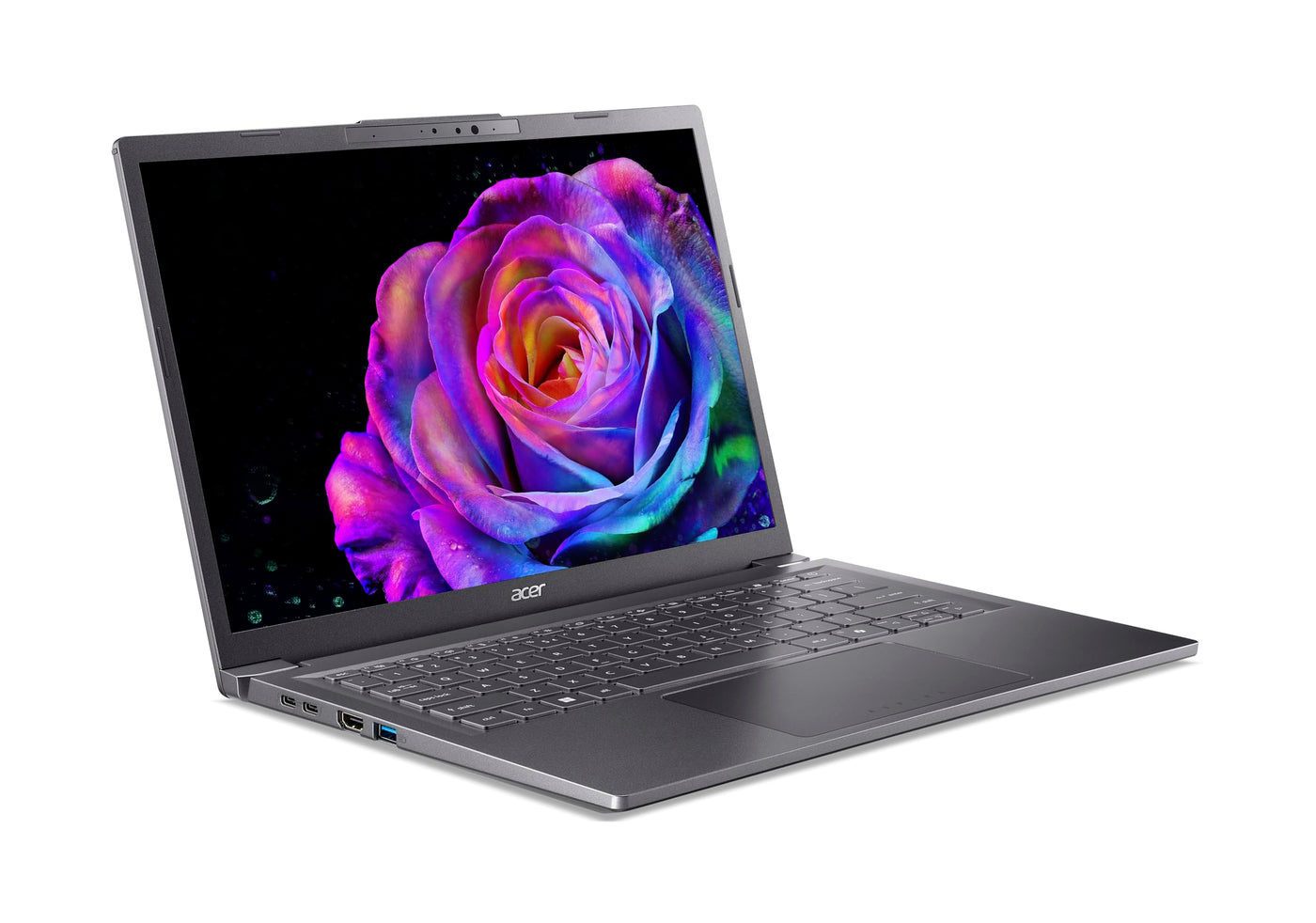 Acer Aspire 14 AI (A14-52M-790K) Laptop, 47 Tops, 14" WUXGA IPS Display, Intel Core Ultra 7 258V, 32 GB RAM, 1 TB SSD, Intel Arc Grafik 140V, Windows 11, QWERTZ Tastatur, grau