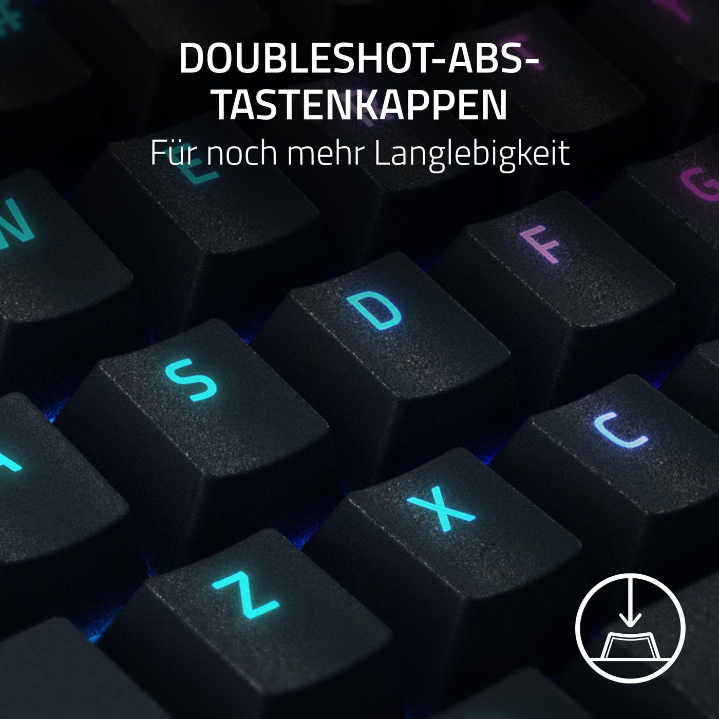Razer BlackWidow V4 - Mechanische Gaming-Tastatur - Razer Snap Tap (Mechanische Yellow Switches, 6 Makro-Tasten, Doubleshot-ABS-Tastenkappen, Chroma RGB) QWERTZ DE-Layout | Schwarz