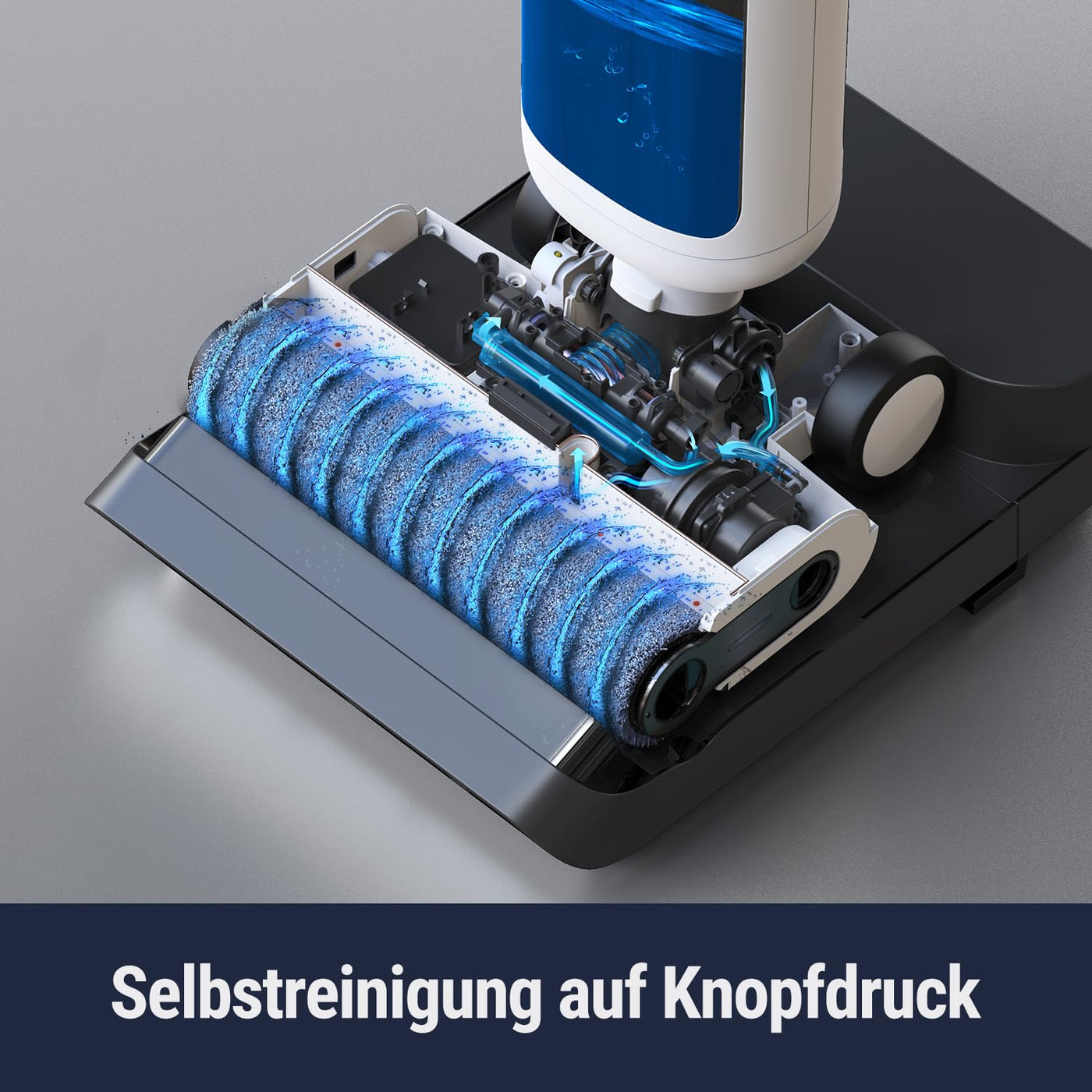 OSOTEK H200 Lite Wischsauger, 180° Flacher Saugwischer,3 in 1 kabelloser Nass Trockensauger mit Selbstreinigung,2 Seite Kantenreinigung, LED-Anzeige, Reinigung unter tiefen Möbeln