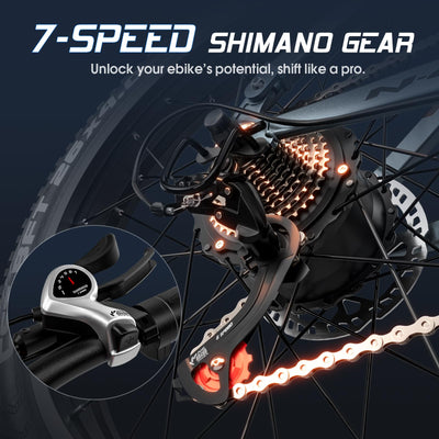 tifgalop Elektrofahrrad für Erwachsene, bürstenloser Hochfrequenzmotor, Doppel-Amortisierung, herausnehmbarer 48V18AH-Akku, maximale Reichweite 45-90 km, 26-Zoll-Mountainbike
