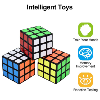 12 Stück Mini Zauberwürfel Set, Party Mitgebsel Magic Würfel für Kindergeburtstag Gastgeschenke Weihnachten Reisespiele Kindergeburtstag (3 * 3 * 3cm)