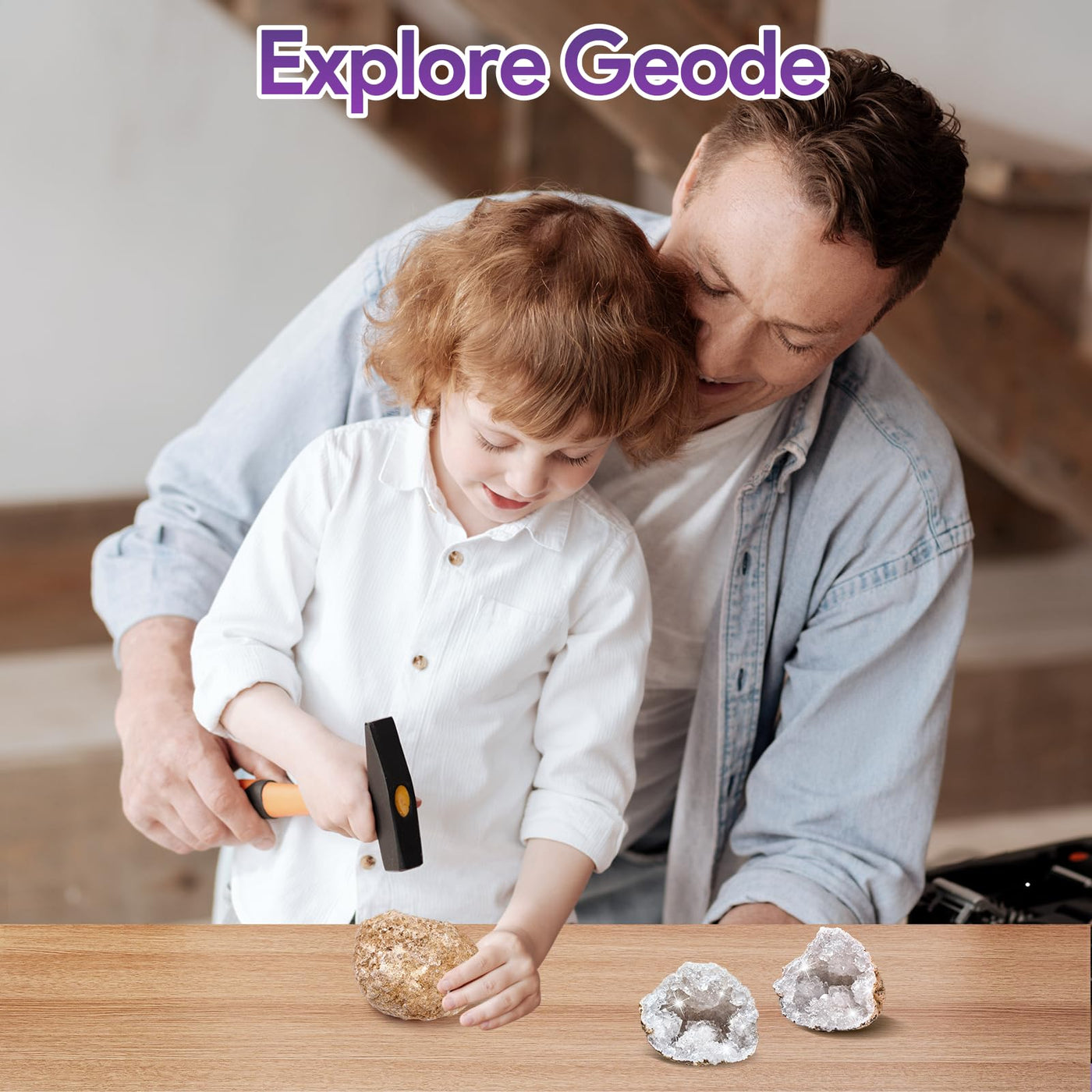 Mineralien Ausgrabungs-Set, Ausgrabungsset für Kinder, Jumbo Edelstein Experimentierset mit Mineralien Steine, Geoden, Kristalle Züchten, Geburtstag Party für Kinder Ab 6 7 8 9 10 Jahre Geschenk