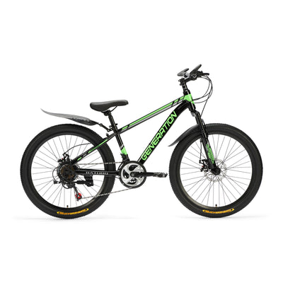 Generation Baturo Mountainbike 24-Zoll - Grün - Schutzbleche
