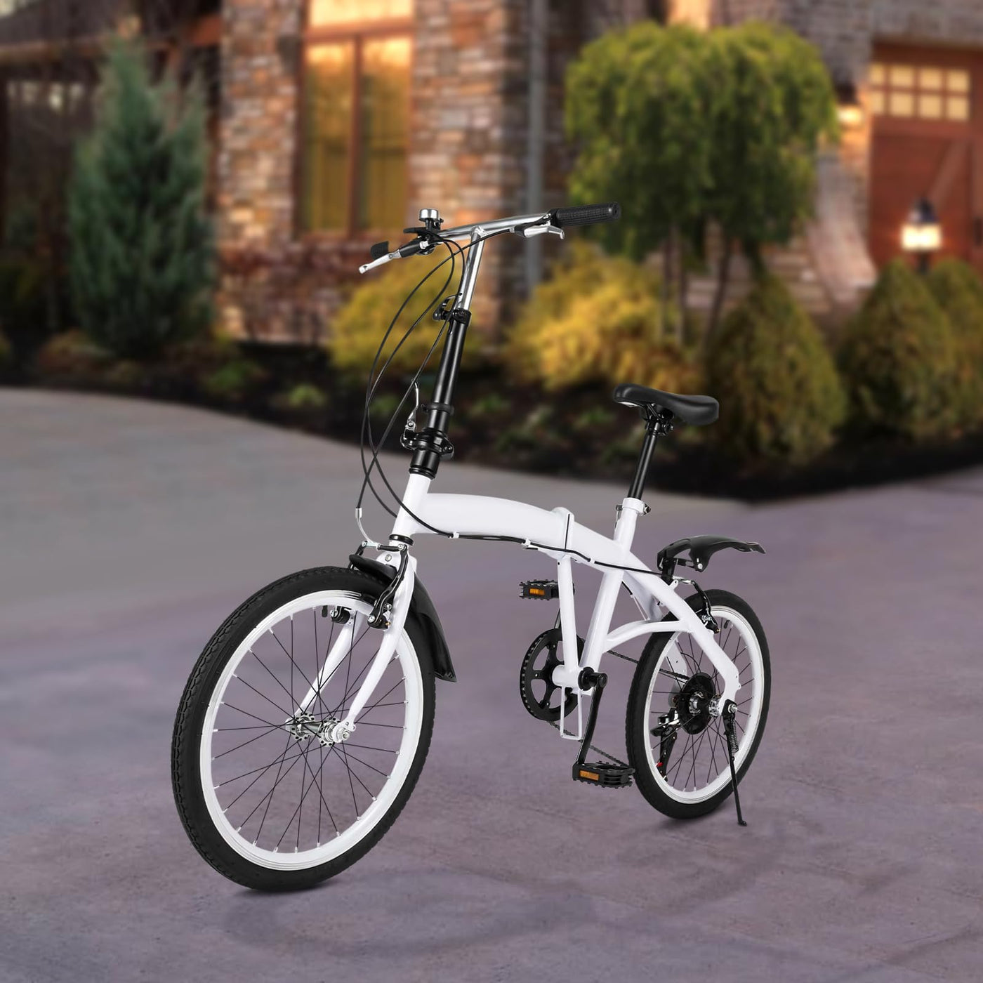 Kinderfahrrad 20 Zoll für Jungen & Mädchen,Premium Mountainbike Sicher und Zuverlässig,7 - Gang - Übertragung Fahrrad, Einschließlich Eines Wasserflaschenhalters,Fahrrad Kinder Von 130-150CM, Weiß