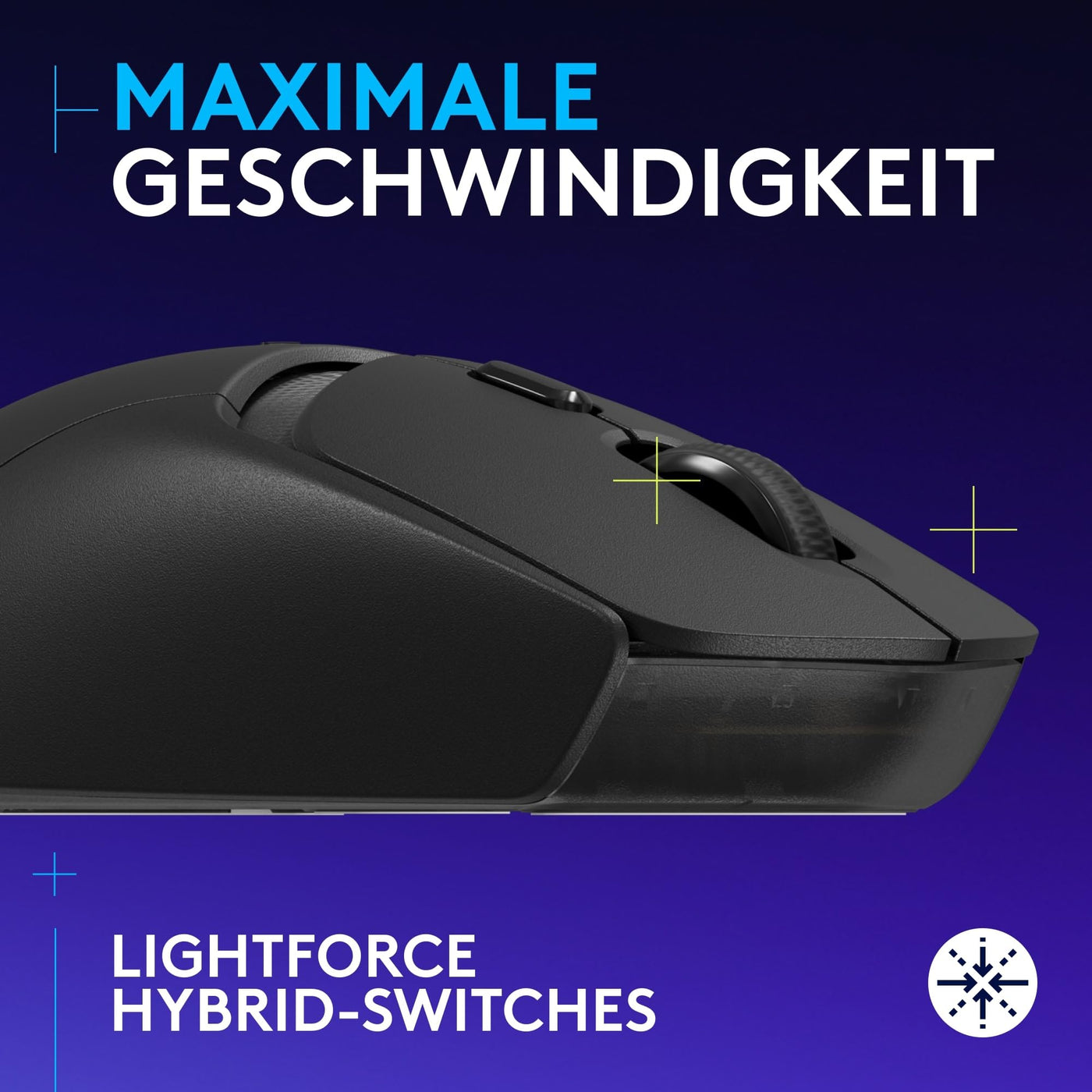 Logitech G309 LIGHTSPEED kabellose Gaming-Maus, leicht, LIGHTFORCE-Hybridschalter, HERO 25K-Sensor, über 300 Stunden Akkulaufzeit mit AA-Batterie, 6 programmierbare Tasten, PC und Mac - Schwarz
