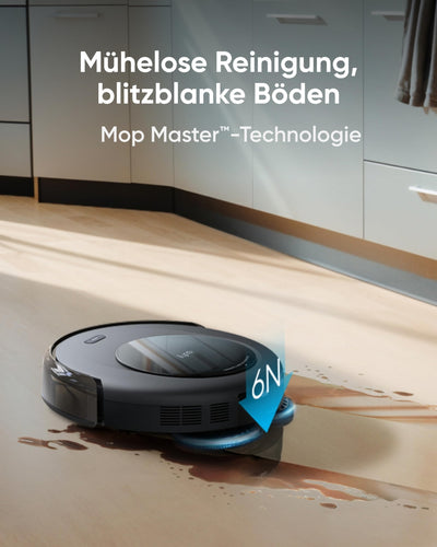 eufy Saugroboter Omni C20 mit All-in-One-Station, Auto-Entleerung, Auto-Wasch- und Trocknungsfunktion, 7.000Pa Starke Saugleistung, 8,5cm Ultraflaches Design, Staubsauger Roboter mit Wischfunktion