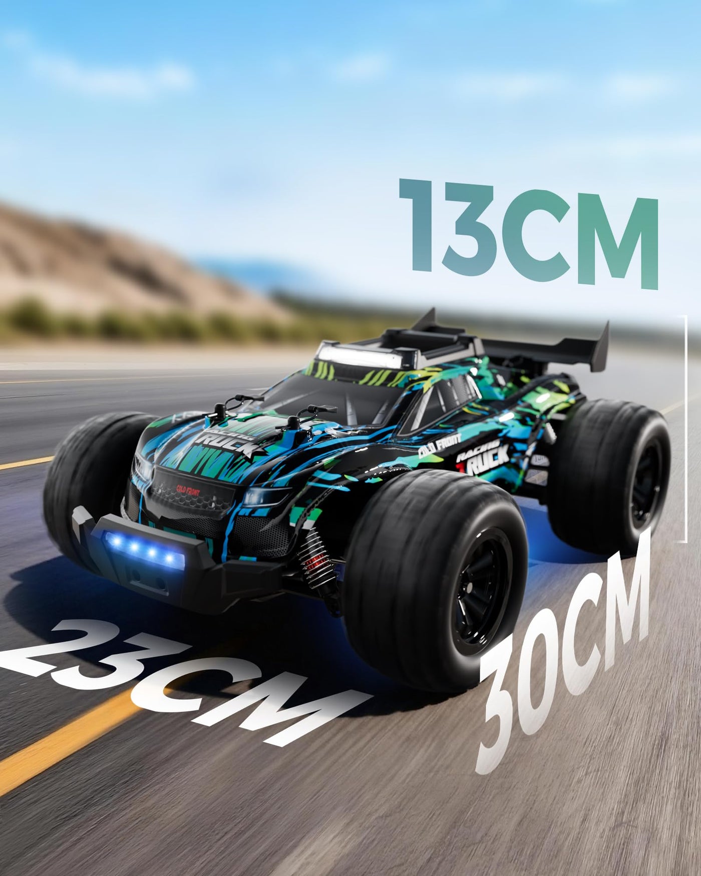 Kiztoys® Ferngesteuertes Auto, RC Auto Monstertruck Ferngesteuert 2,4 GHz 1:16 Proportional 4WD 40+ km/h Offroad, RC Truggy RTR Geländegängig ab Erwachsener Jugendliche Kind