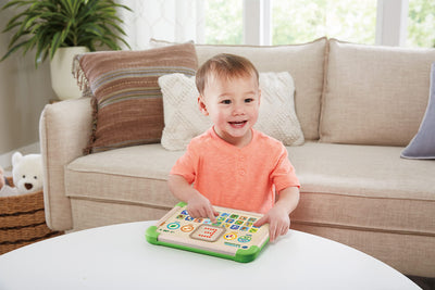 Vtech Baby Interaktives Holz-Lerntablet – Umweltfreundliches Kindertablet aus FSC®-zertifiziertem Holz – Leuchtende Touch-Oberfläche und Verschiedene Spielmodi – Für Kinder von 1-4 Jahren