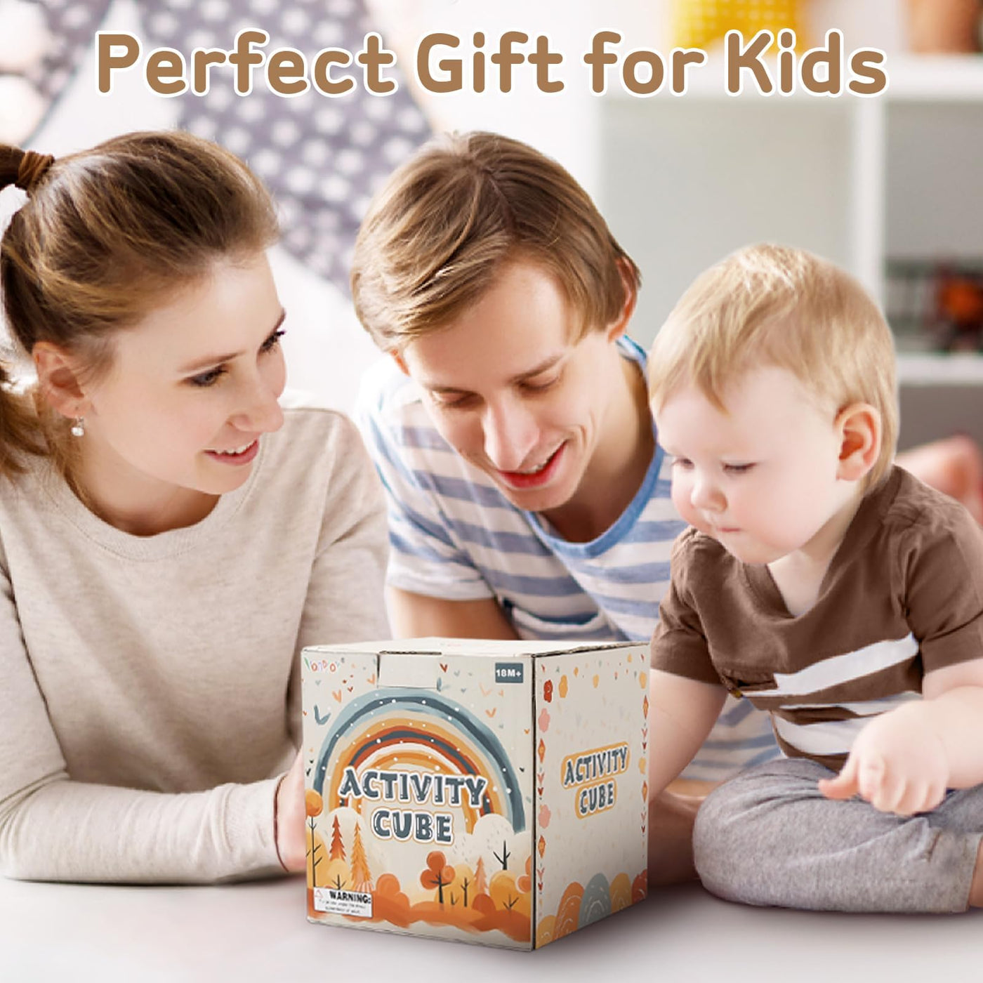 Vanplay Motorikwürfel Montessori Spielzeug Baby Motorikspielzeug ab 2 Jahr Activity Center Holzspielzeug Baby Aktivitätswürfel Xylophon Spielzeug 2 3 4 Jahre