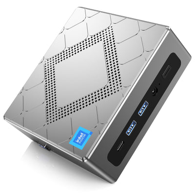 NiPoGi CK10 Mini PC Ιntel Core i5-12450H(8C/12T, bis zu 4,40 GHz), 16 GB DDR4 512 GB M.2 NVMe SSD Mini Desktop Computer, WiFi 6, BT 5.2, 2X HDMI+VGA, 4K UHD Triple Display für Büro/Zuhause/HTPC.