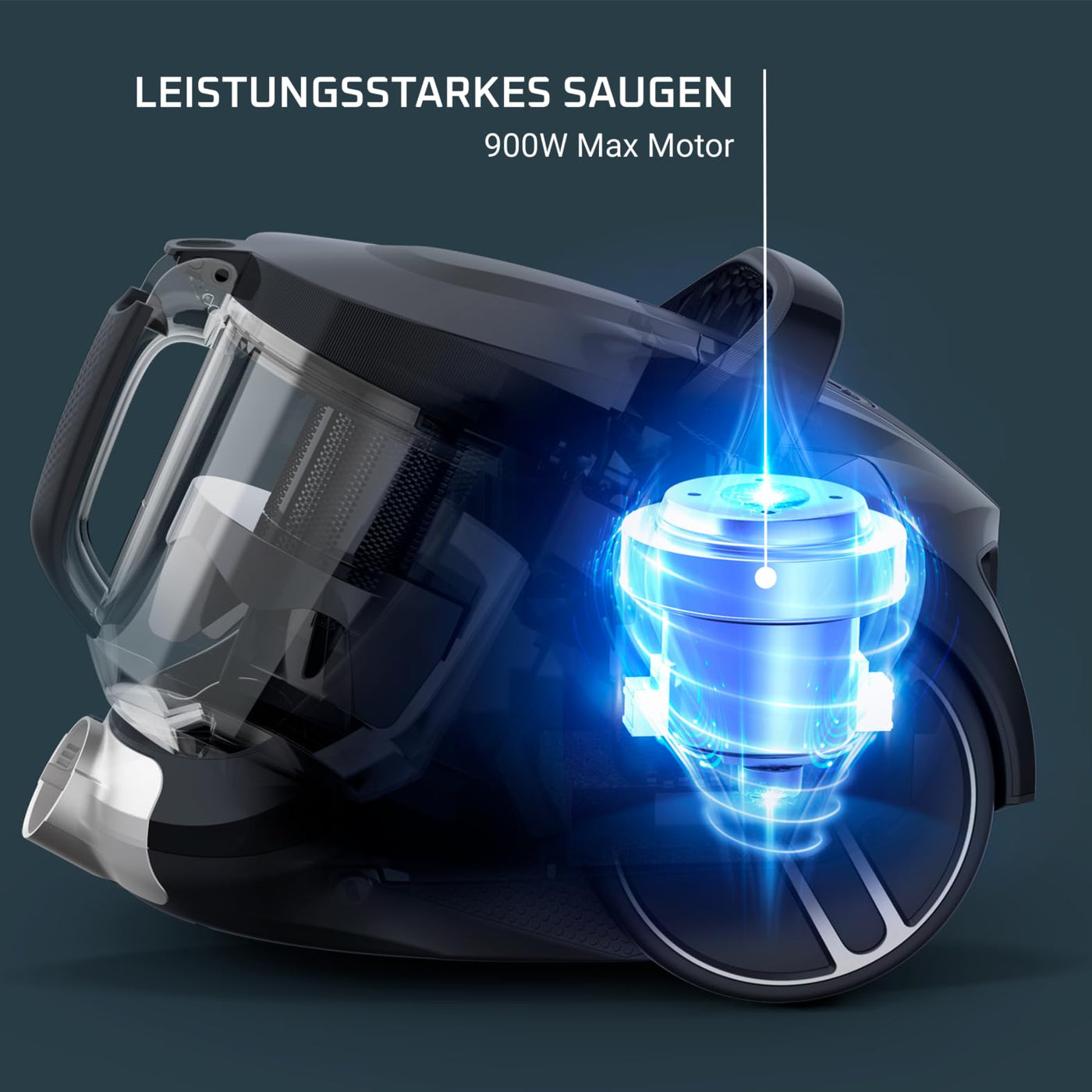 Rowenta Compact Power XXL Classic beutelloser Bodenstaubsauger, 900 Watt, 3-stufiges Filtersystem, Fassungsvermögen, kompakt, 8,80 m Reinigungsradius, inkl. 2-in-1 Fugendüse, Rot, RO4B23