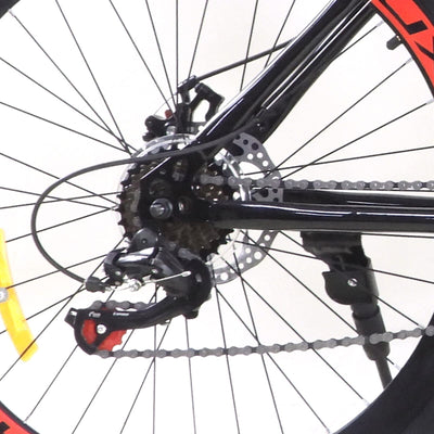 MTB Mountain-Bike 26 Zoll 21-Gang Fahrräder Aluminium Mountainbike Positionierschwungrad Schwarz für Damen Herren Mädchen Jungen