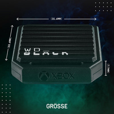 WD_BLACK C50-Erweiterungskarte für Xbox 1 TB (offiziell lizenziert für Xbox, Xbox Velocity Architecture, Plug-and-Play, mehr Titel speichern) Schwarz