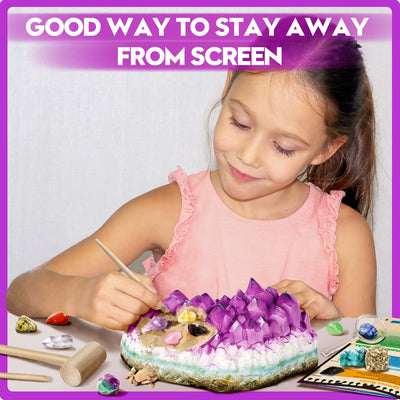 Dr. Daz Edelstein-Ausgrabungsset – Entdecken Sie 18 echte Edelsteine und Kristalle für Kinder - Spielzeug für Kinder ab 6 Jahren, mineralien Steine Geschenke für Jungen und Mädchen