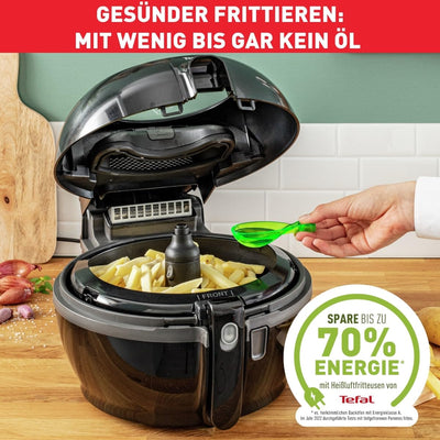 Tefal FZ7228 ActiFry Extra Heißluftfritteuse | AirFryer mit Rührarm, kein Schütteln | 1550 W | 1,2 kg für 6 Personen | High Speed Airflow | Timer | ‎energiesparend | gesunde Friteuse ohne Öl | Schwarz