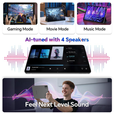 TECLAST Tablet Artpad Pro 12.7" Android 15 Tablets, Helio G99 Gaming Tablet | 20GB RAM 256GB ROM | Dual SIM LTE | 10000mAh | Widevine L1 | GPS/GMS | USBC Anschluss | 30W Schnellladung | Stift inkl.