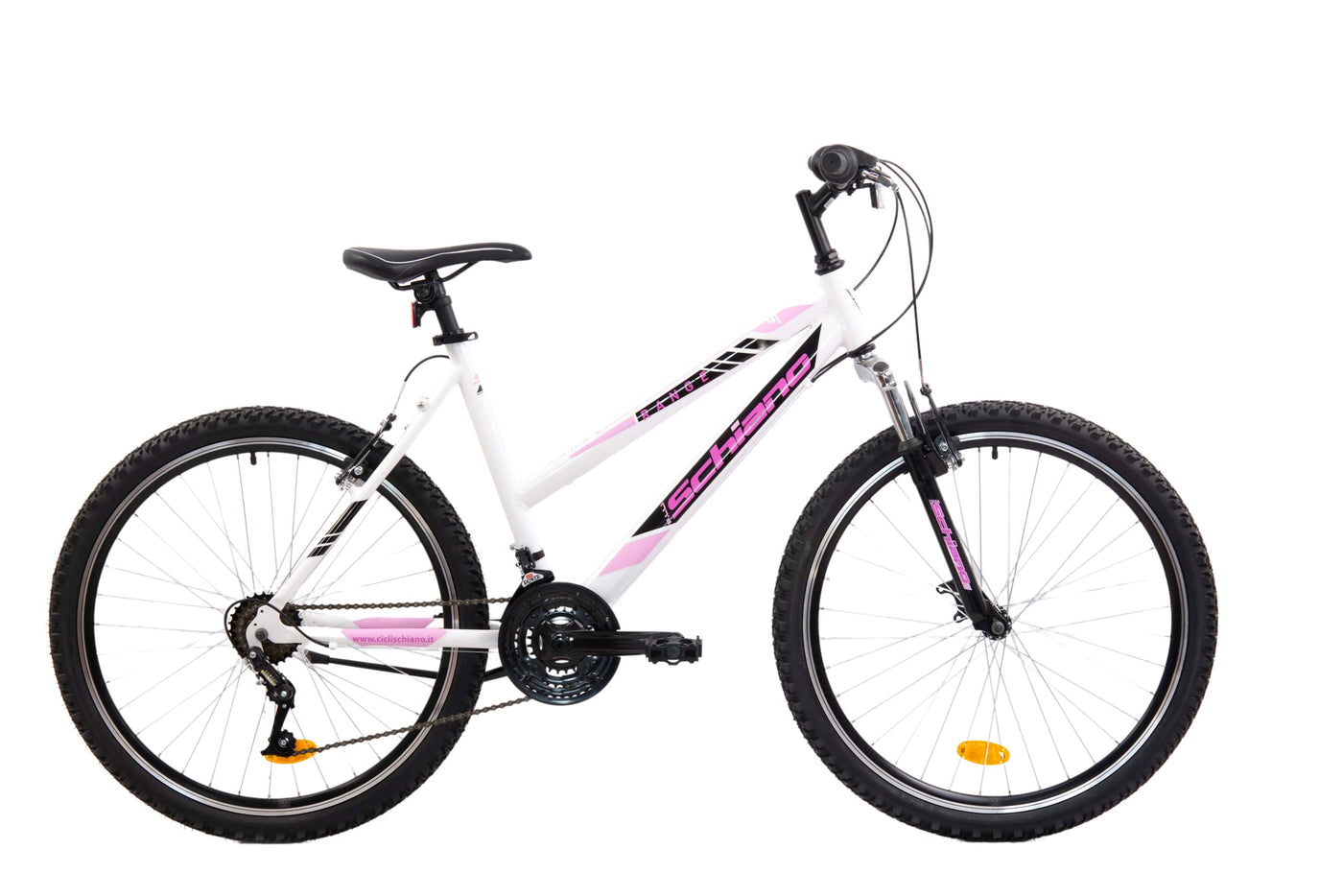 F.lli Schiano Women's Range Mountainbike, Weiß-Rosa, 26 Zoll