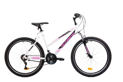 F.lli Schiano Women's Range Mountainbike, Weiß-Rosa, 26 Zoll
