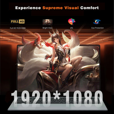 Laptop 15,6 Zoll, Celeron N4000 Prozessor, Laptop 8GB LPDDR4 RAM 256GB SSD, Notebook 180° Flip Schermo FHD 1080P, USB3.0, Mini HDMI, TF-Kartensteckplatz, WiFi, BT4.2, Unterstützt SSD-Erweiterung 1TB