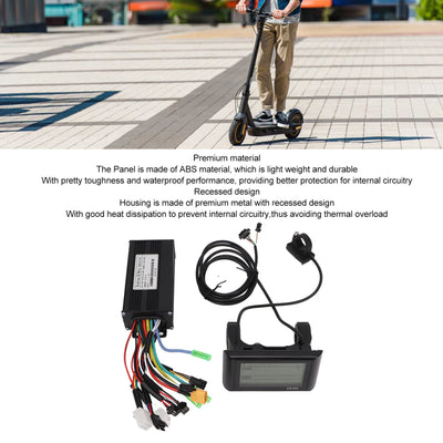 SPYMINNPOO Controller und LCD Display Kit, 26A DC 24V 36V 48V Wärmeableitung LCD Display Panel Brushless Controller für Fahrrad