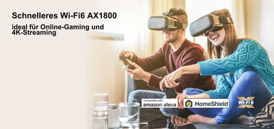TP-Link Deco X20 Mesh WLAN Set (3 Pack), Wi-Fi 6 AX1800 Dual Band Router & Repeater, 2x Gigabit Ports für jede Einheit, empfohlen für Häuser mit 4-6 Schlafzimmern, Umfassender Jugendschutz, WPA3