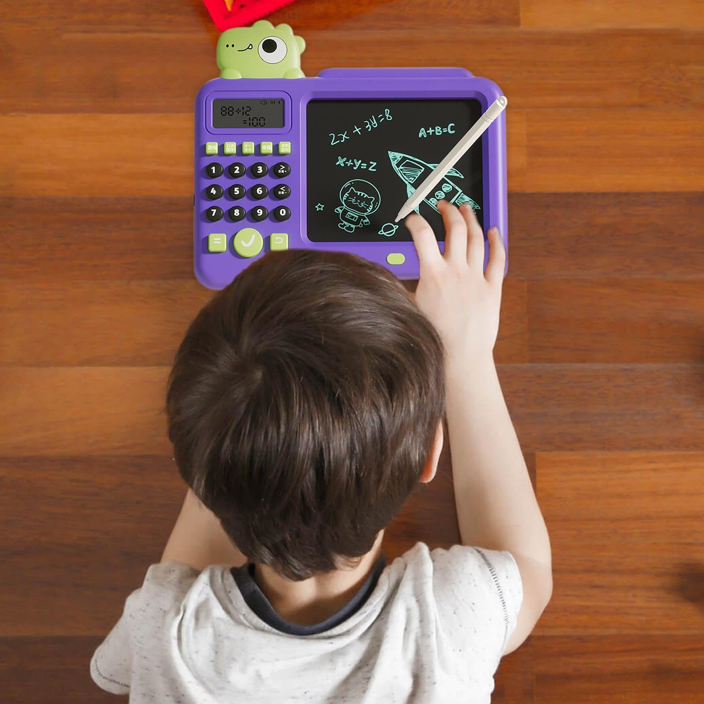 Lernspielzeug zum Zeichnen, LCD-Schreibtablett - LCD-Zeichen- und Schreibtablett 2-in-1-Elektrospielzeug,Löschbarer Zeichenblock National Learning Doodle Board Lernspielzeug für Kleinkinder