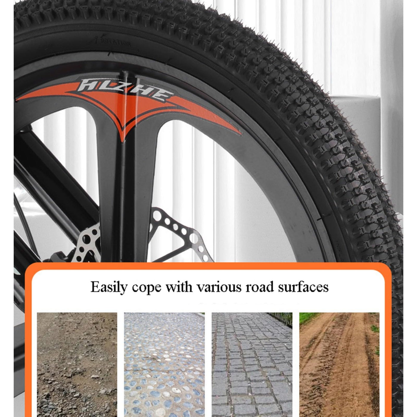 Mountainbike 24 Zoll Integriertes Rad 6 Gang Doppelscheibenbremse Doppelte Stoßdämpfung Geeignet für Kinder und Jugendliche A,22 inch