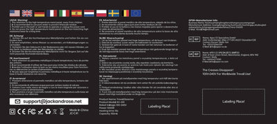 Reise Dampfglätter mit weltweiter Spannung(100-240V), Tragbare Steamer für Kleidung, 2-in-1 Reisebügeleisen 1000W Steam iron, 15s schnelles Aufheizen Steamer dampfglätter für Globale Reisen & Zuhause