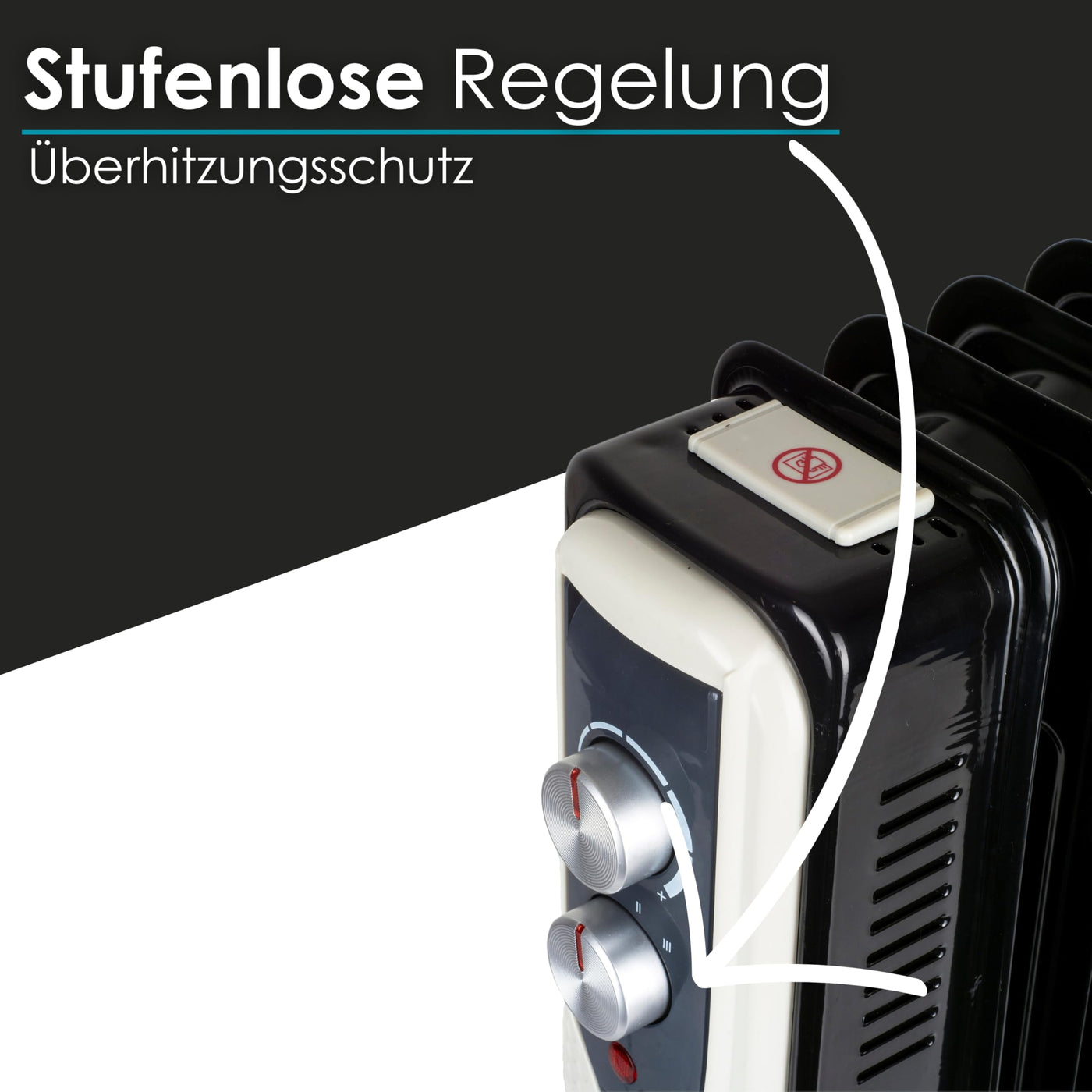 Öl Radiator 9 Rippen | 2000 Watt | 3 Stufen | Energiesparend | Ölradiator | Radiator Heizung | Heater | Heizgerät | Paneelheizkörper | Elektroheizung | Öl-Radiator | Heizkörper | Mini Heizung