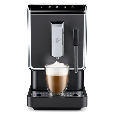 Tchibo Kaffeevollautomat Esperto Latte mit Milchaufschäumfunktion für Caffè Crema, Espresso und Milchspezialitäten, Anthrazit