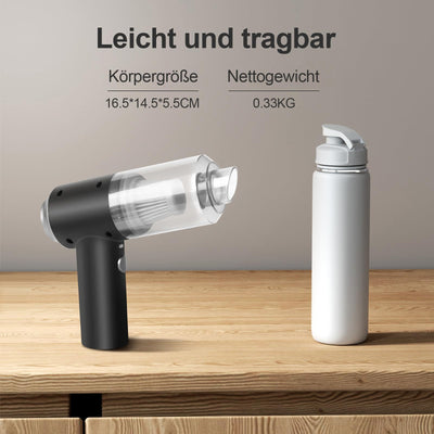 ASFSKY 8000Pa Kabelloser Handstaubsauger, 3600 mAh Akku Handstaubsauger, 2-in-1 Mini-Staubsauger, Autostaubsauger, Tragbarer Staubsauger mit 300ml Staubkammer für Auto, Tierhaare, Computer (Schwarz)