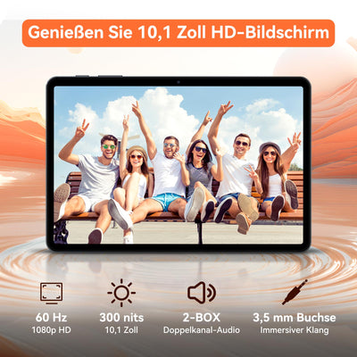 TABWEE T80 Android 15 Tablet 10 Zoll, 12GB RAM + 128GB ROM (Erweiterbar auf 2TB), 5G WiFi, Gemini AI, 6000mAh Akku. Perfekt für Gaming mit Dual-Kamera, BT5.0, OTG & Type-C. Neuestes Modell 2025