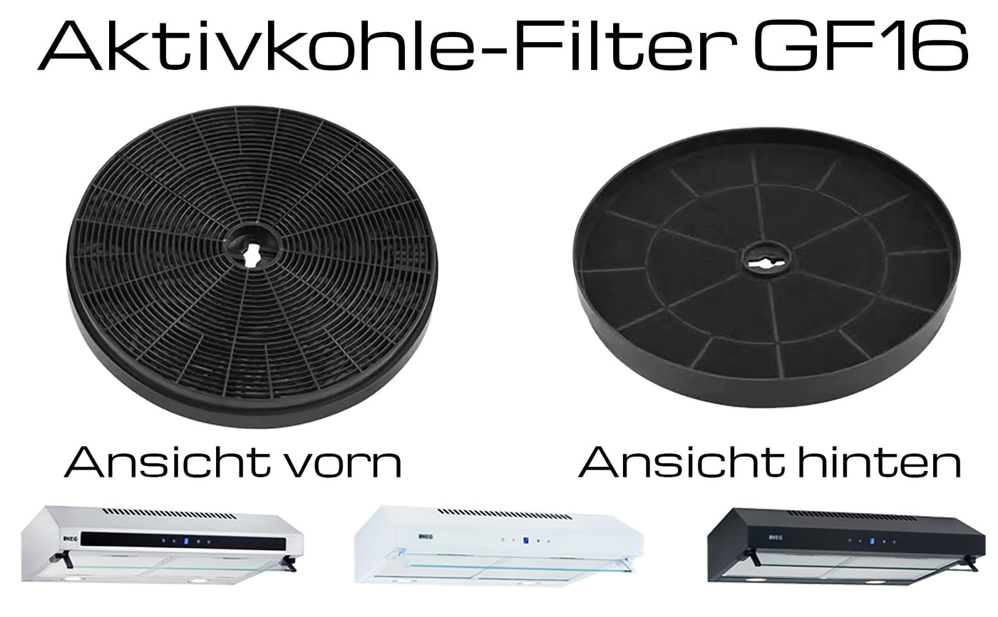 NEG Aktivkohlefilter Set (2 Stück) GF16 für NEG Unterbau-Dunstabzugshaube NEG15-TDL+
