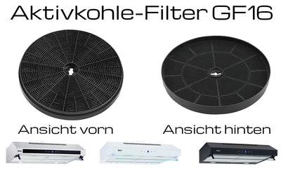 NEG Aktivkohlefilter Set (2 Stück) GF16 für NEG Unterbau-Dunstabzugshaube NEG15-TDL+