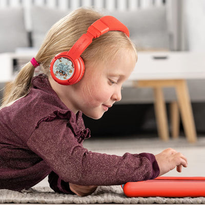 Brandneu und „Made for Amazon“: Bluetooth-Kinderkopfhörer BuddyPhones PlayTime mit Lautstärkebegrenzung (Alter: 3-7 Jahre), Rot