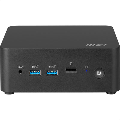 MSI Cubi NUC 1MG-023DE - Intel Core 3 Prozessor 100U, 8GB DDR5, 256GB M.2 SSD, USB 10Gbps Typ A Anschlüsse, Thunderbolt 4 & HDMI 2.1, Wi-Fi 6E, Bluetooth 5.3 - schwarz, Windows 11 Pro