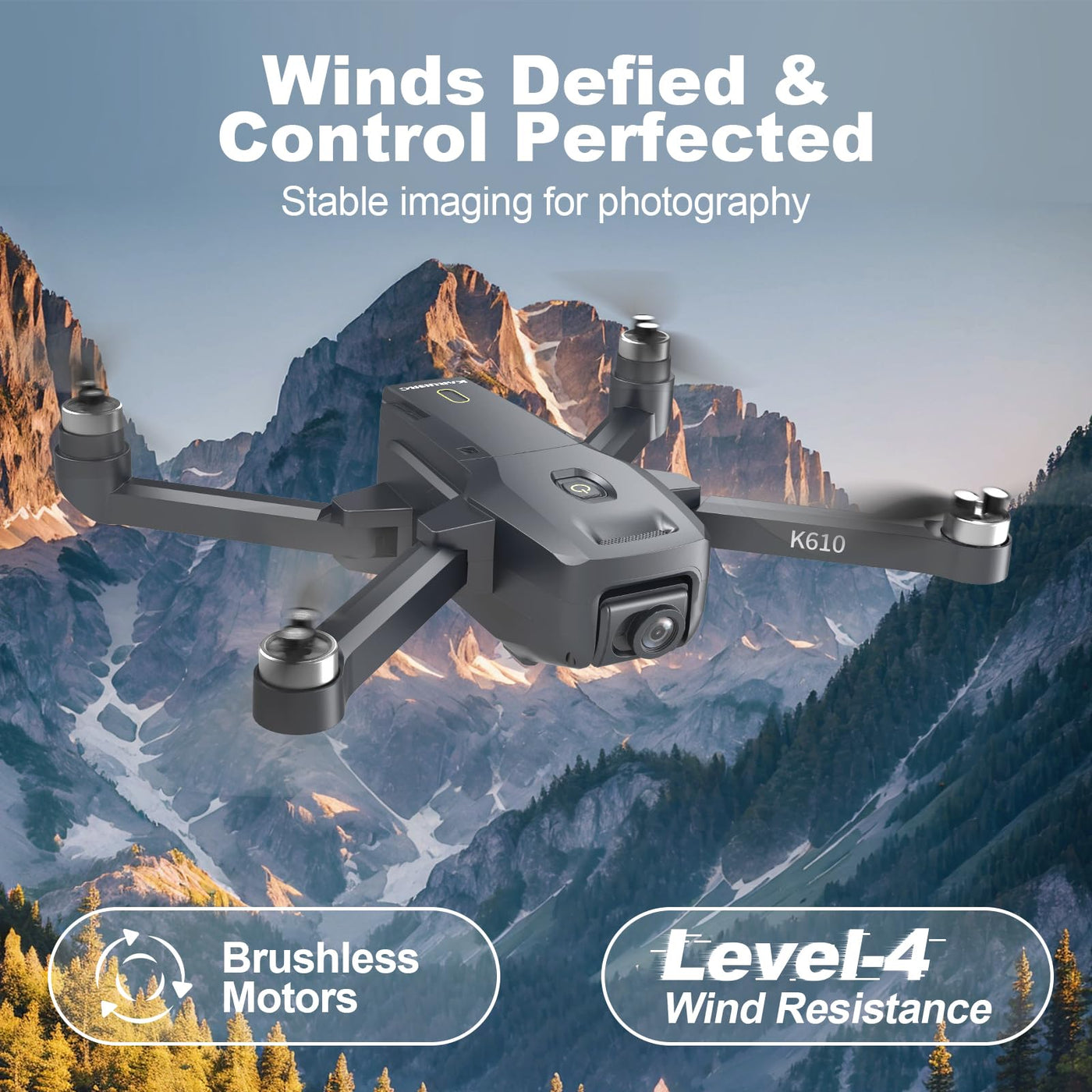 Drohne GPS Professional mit 4K Kamera Adult,Follow Me RC Drohnes GPS Auto Return Home,Drohne Beginner Lange Flugzeit Bürstenlose im Kreisflug,Alarm Bei Niedrigem Batteriestand,Unter 249g