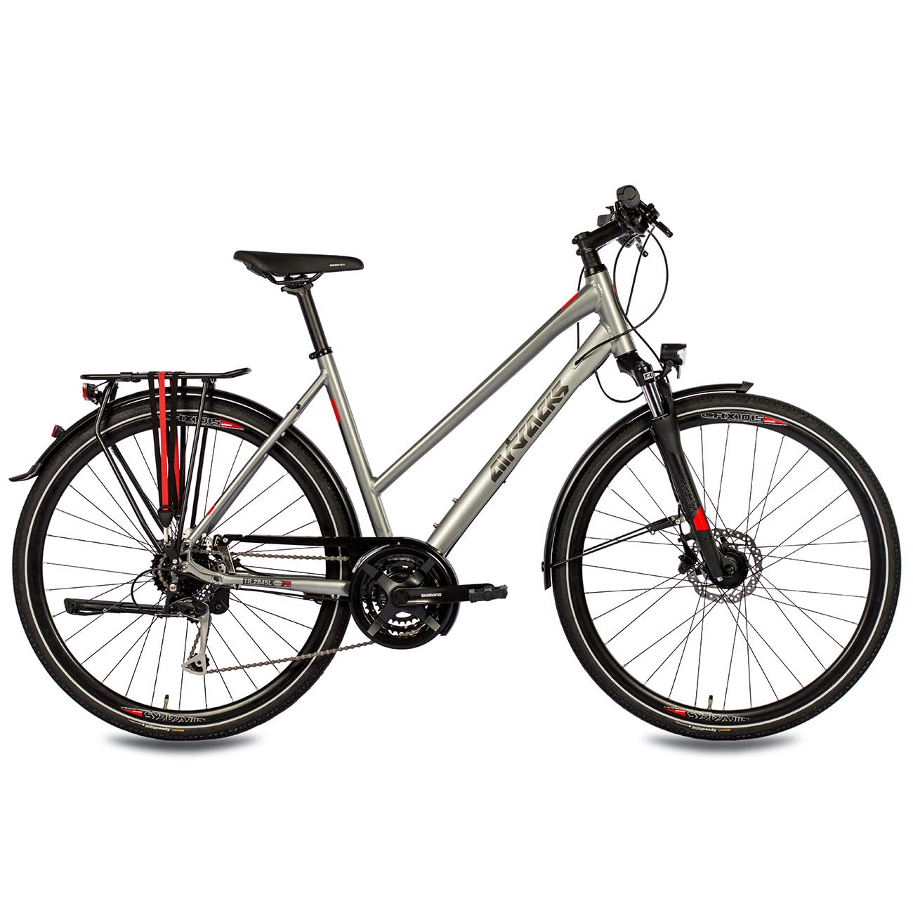 Airtracks Trekking Fahrrad 28 Zoll Damen Trekkingbike TR.2845 Trekkingrad City Bike Shimano 24 Gang Alivio RD-M3100 SGS Kettenschaltung Nabendinamo - Damen 52cm Körpergröße 170-185cm