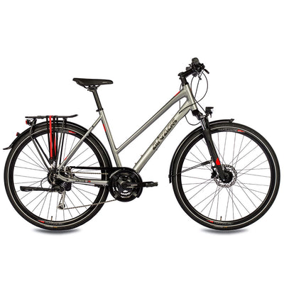 Airtracks Trekking Fahrrad 28 Zoll Damen Trekkingbike TR.2845 Trekkingrad City Bike Shimano 24 Gang Alivio RD-M3100 SGS Kettenschaltung Nabendinamo - Damen 52cm Körpergröße 170-185cm