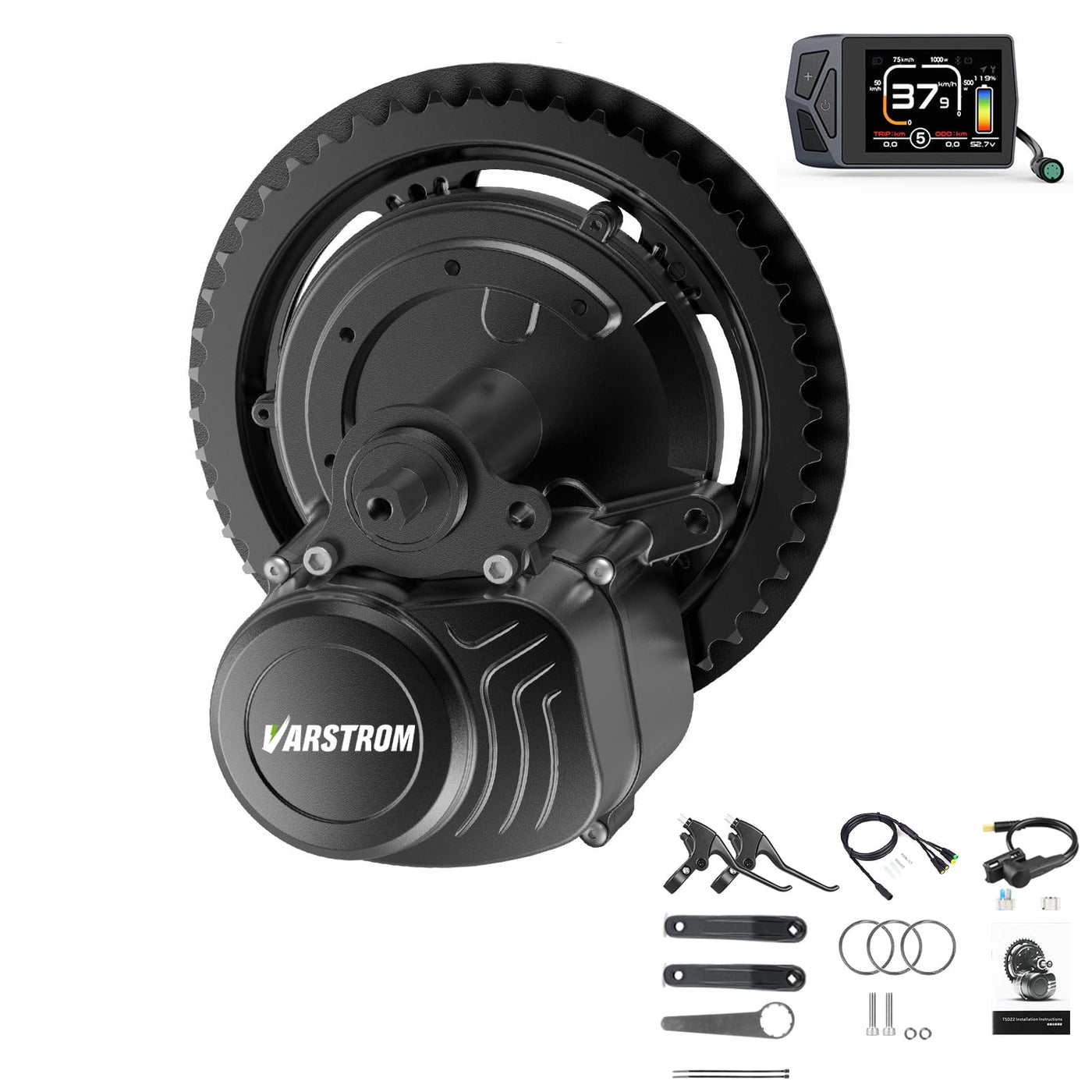 TSDZ Mittelmotor 48V 500W TSDZ2B 2024 Version, Elektrofahrrad Umbausatz mit EKD01-Multilanguage Ebike Anzeige for BB68mm Moutainbike